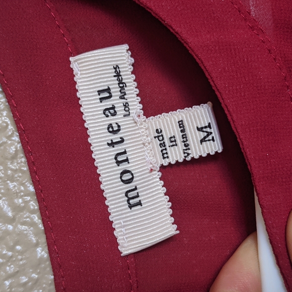 Red Monteau Short Sleeve Dress Medium - Picture 3 of 6